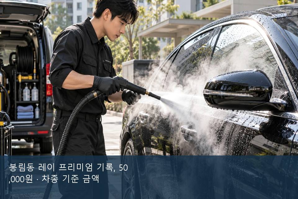 봉림동 레이 프리미엄 기록, 50,000원 · 차종 기준 금액